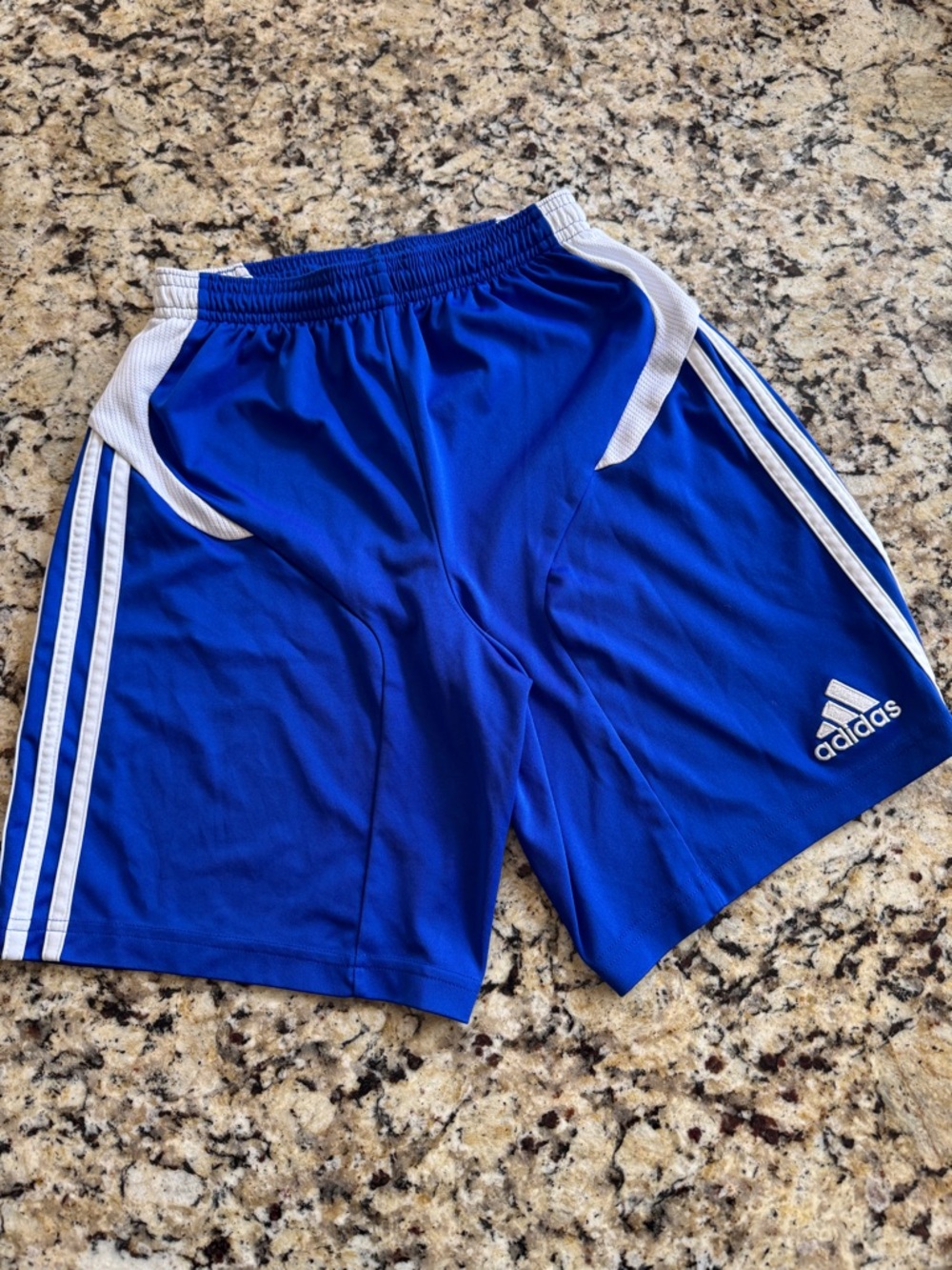 adidas Men’s Royal Blue Athletic Shorts with White Accents
